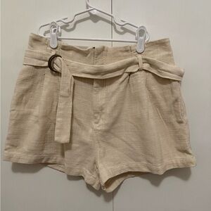 Billabong Cream High Waist Shorts Relaxed Fit, Size 29